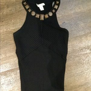 CLOSET BLOWOUT! MOST $5 $7 $10 $12 Cutout shoulder black top great for Summer